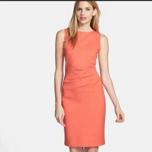 Kenneth Cole Orange Ruched Dress